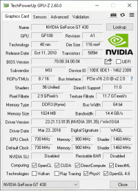 GeForce GT 430 GPU-Z